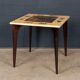 Ensemble de salle à manger italienne des années 20/ table de jeux avec motif de cartes à jouer par Aldo Tura
