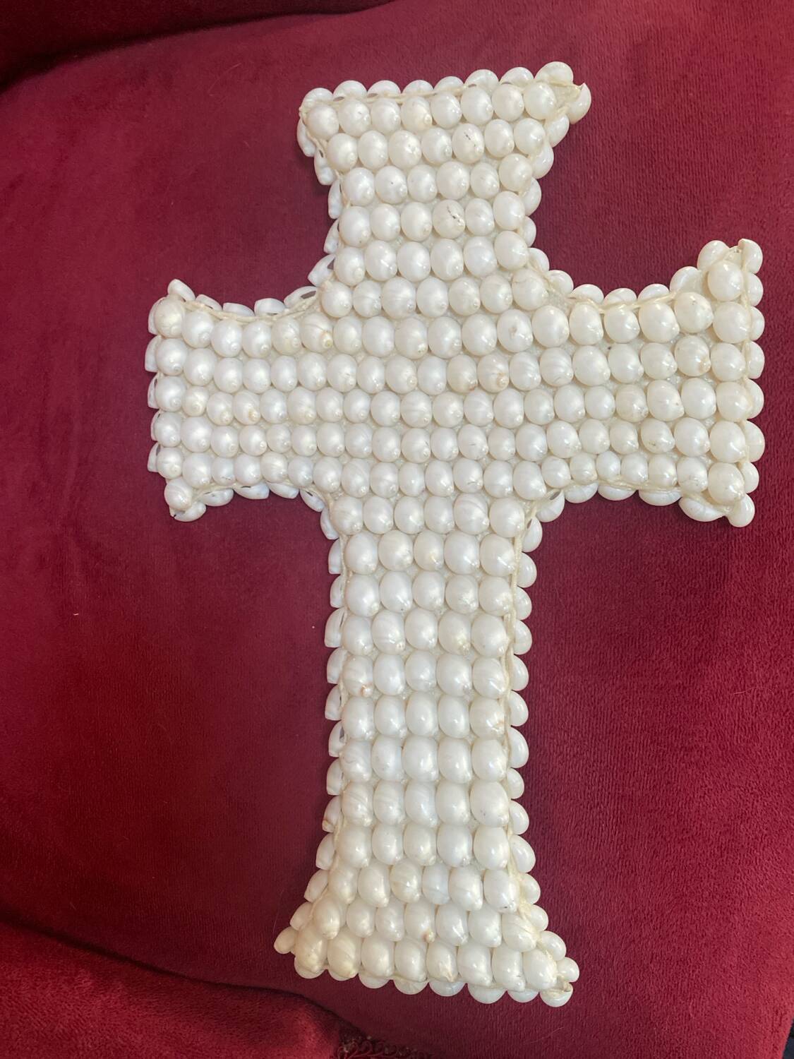 Large Balinese cross made of shells