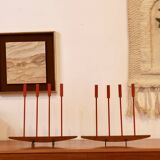 Pair of vintage Scandinavian candlesticks