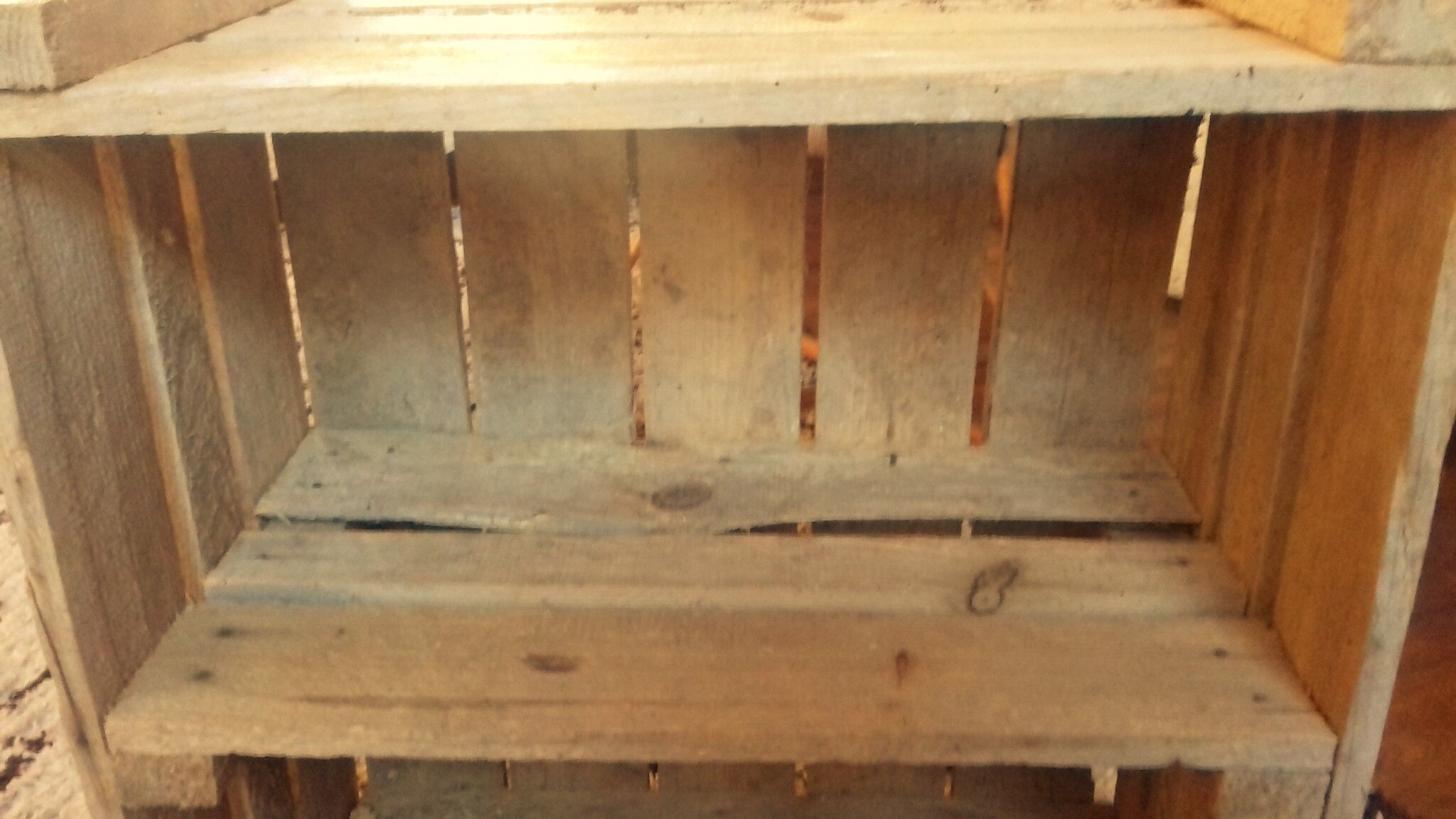 Wooden case with a storage furniture department