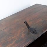 Asian wooden chest with decorative fittings