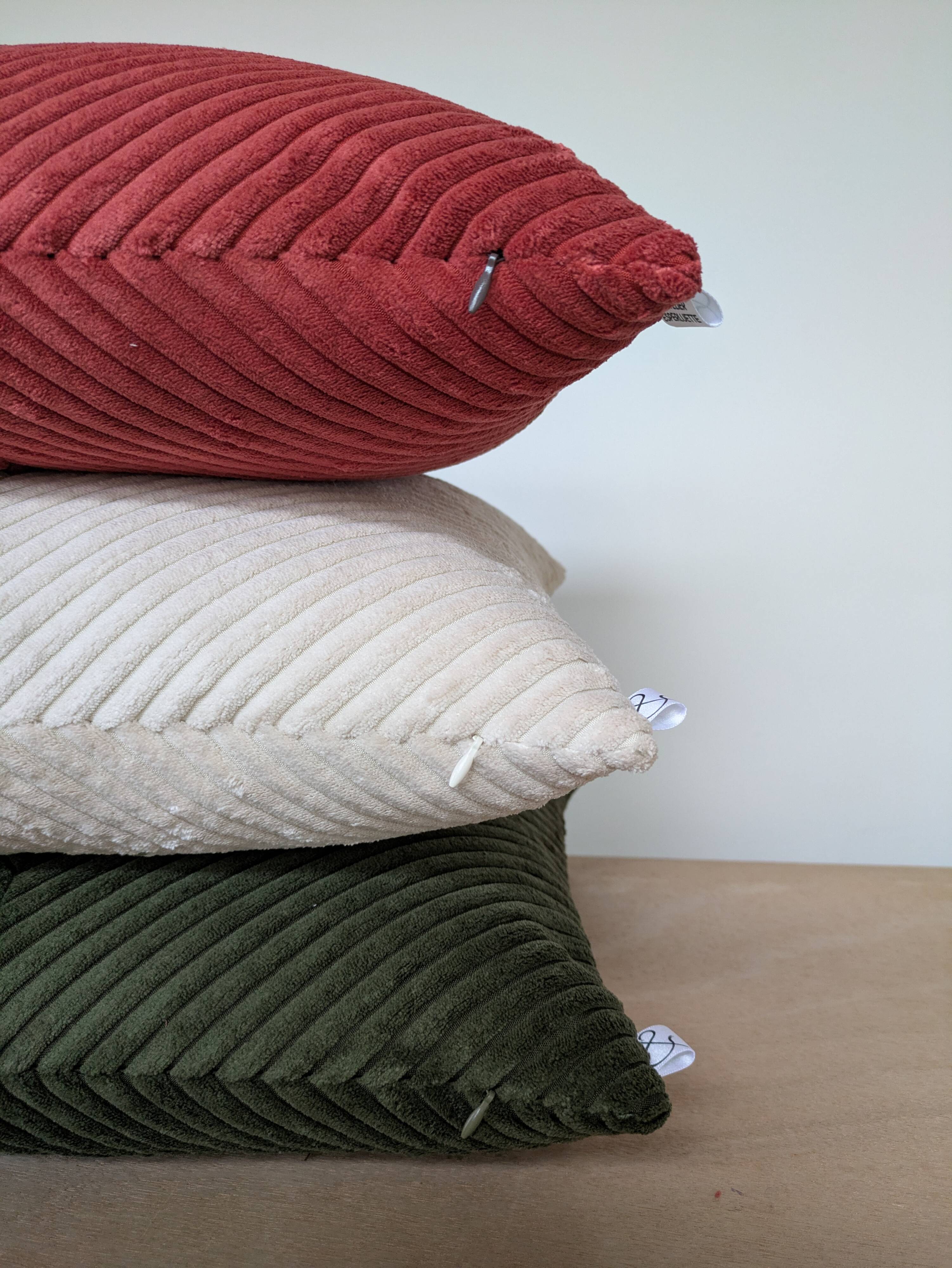Chevron corduroy cushion