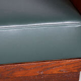 Restored ArtDeco Set of Four Oak Armchairs, High-Quality Leather, Czechia, 1920s