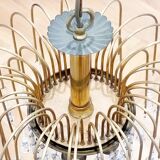 Murano glass & brass teardrop waterfall chandelier, italy, 1970s