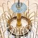Murano glass & brass teardrop waterfall chandelier, italy, 1970s