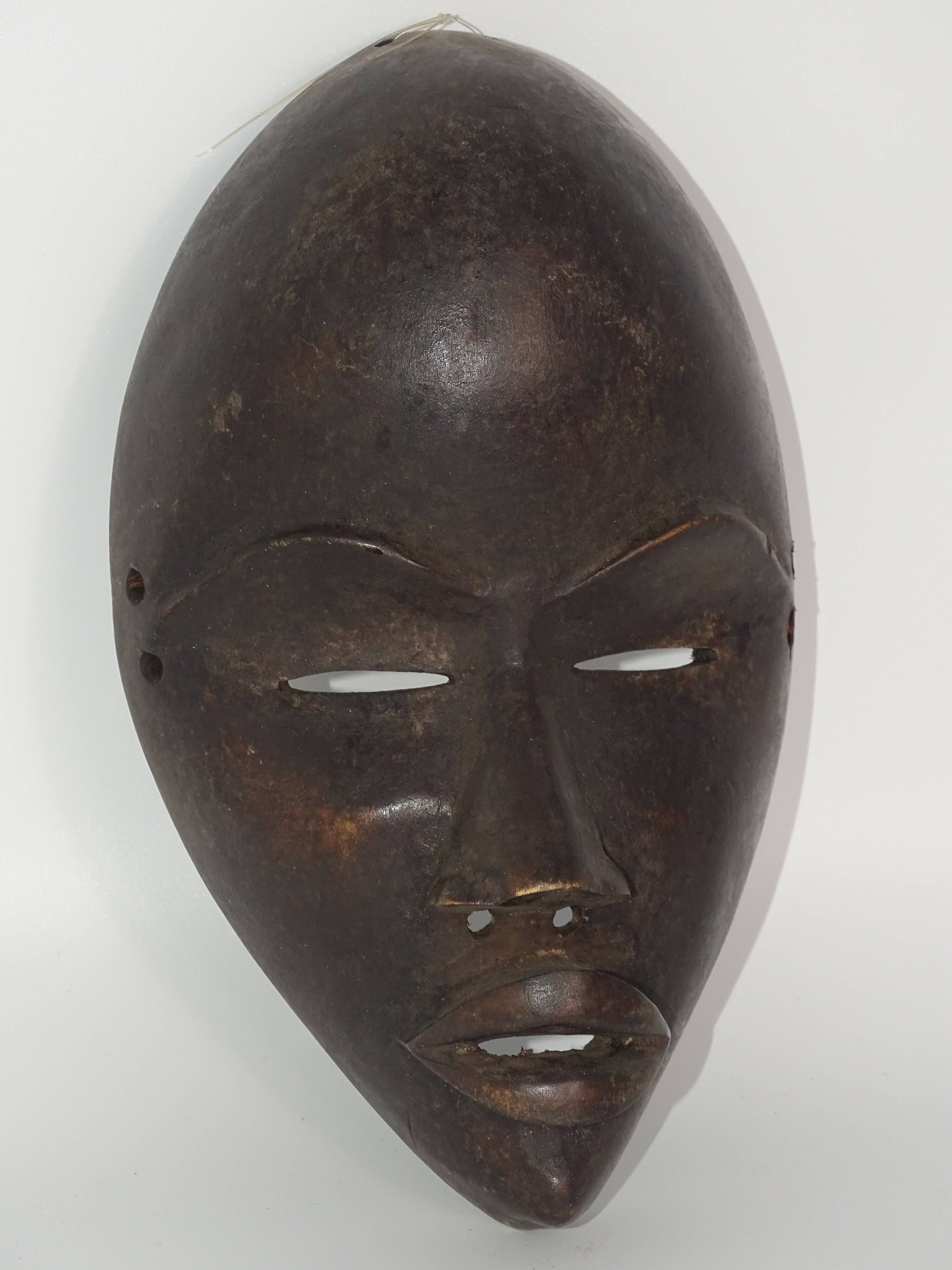 Dan Mask - Black Patina Wood - Ivory Coast, Jean Redor Collection