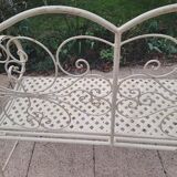Wrought iron garden bench