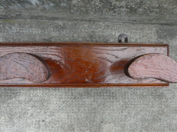 Porte manteau bois 6 patères industriel ou d'école