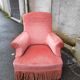 Paire de fauteuils crapaud rose