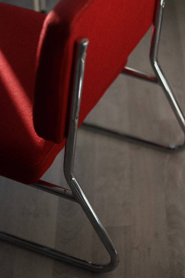 Vintage red armchair