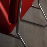 Fauteuil chauffeuse rouge vintage