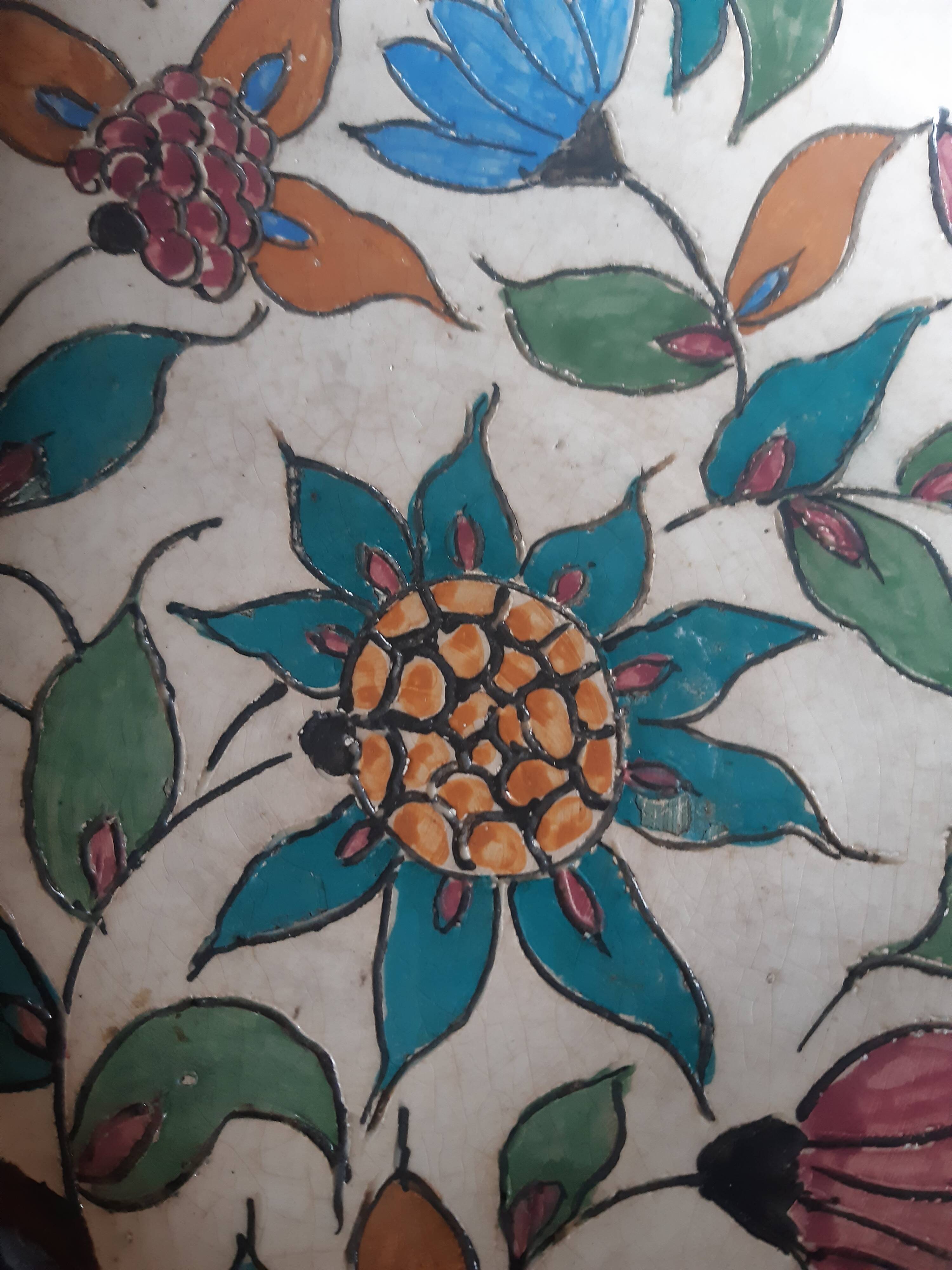 Large ceramic dish from Vallauris signed Jérôme Massier