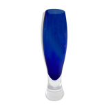 Blue glass vase