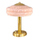 Art Deco mushroom table lamp, powdered pink Clichy glass