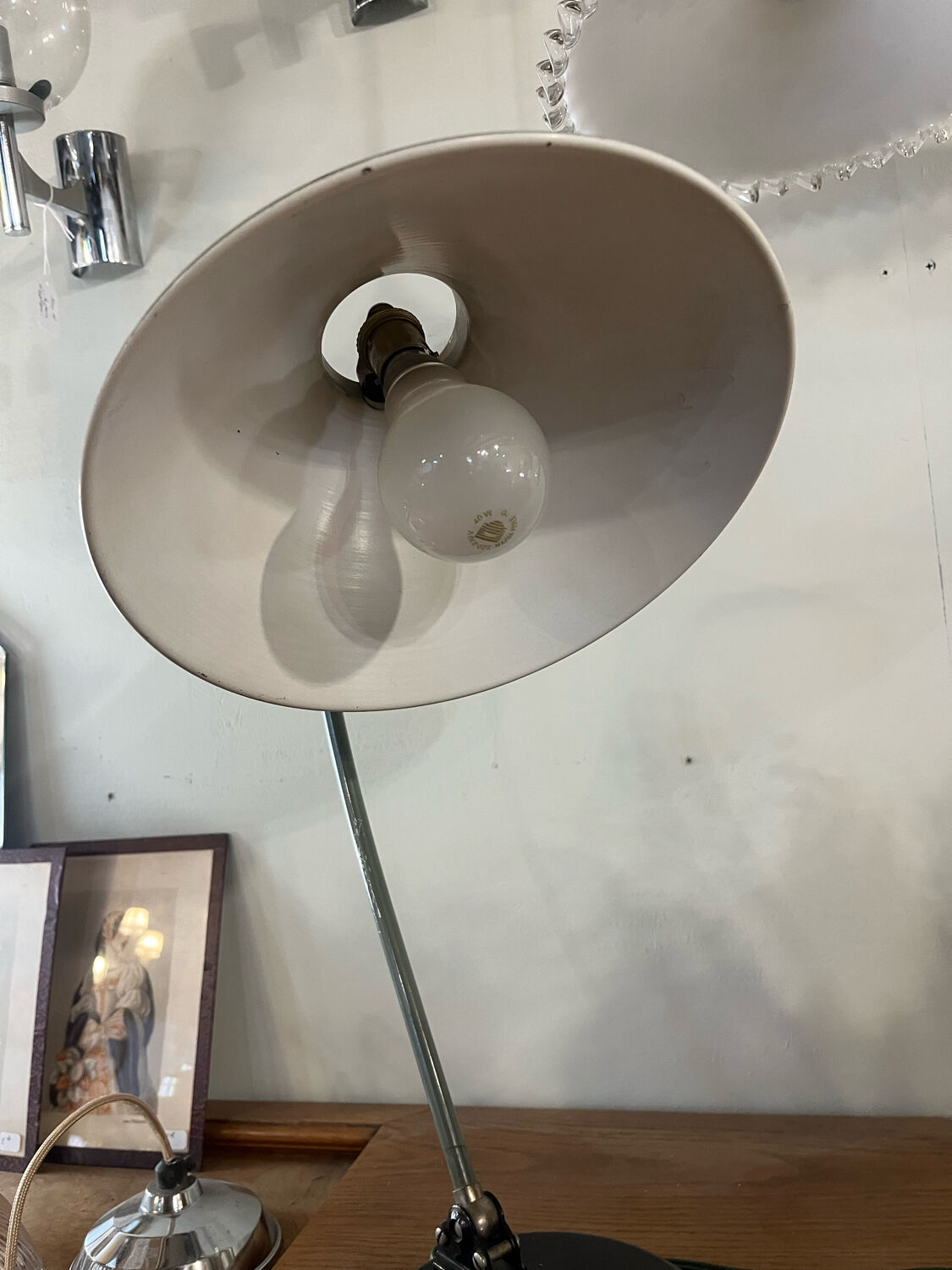 Desk lamp diabolo painted sheet metal