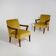 Pair of velvet armchairs, 1950s