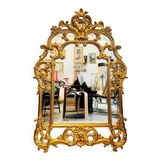 Louis XV style gilded mirror