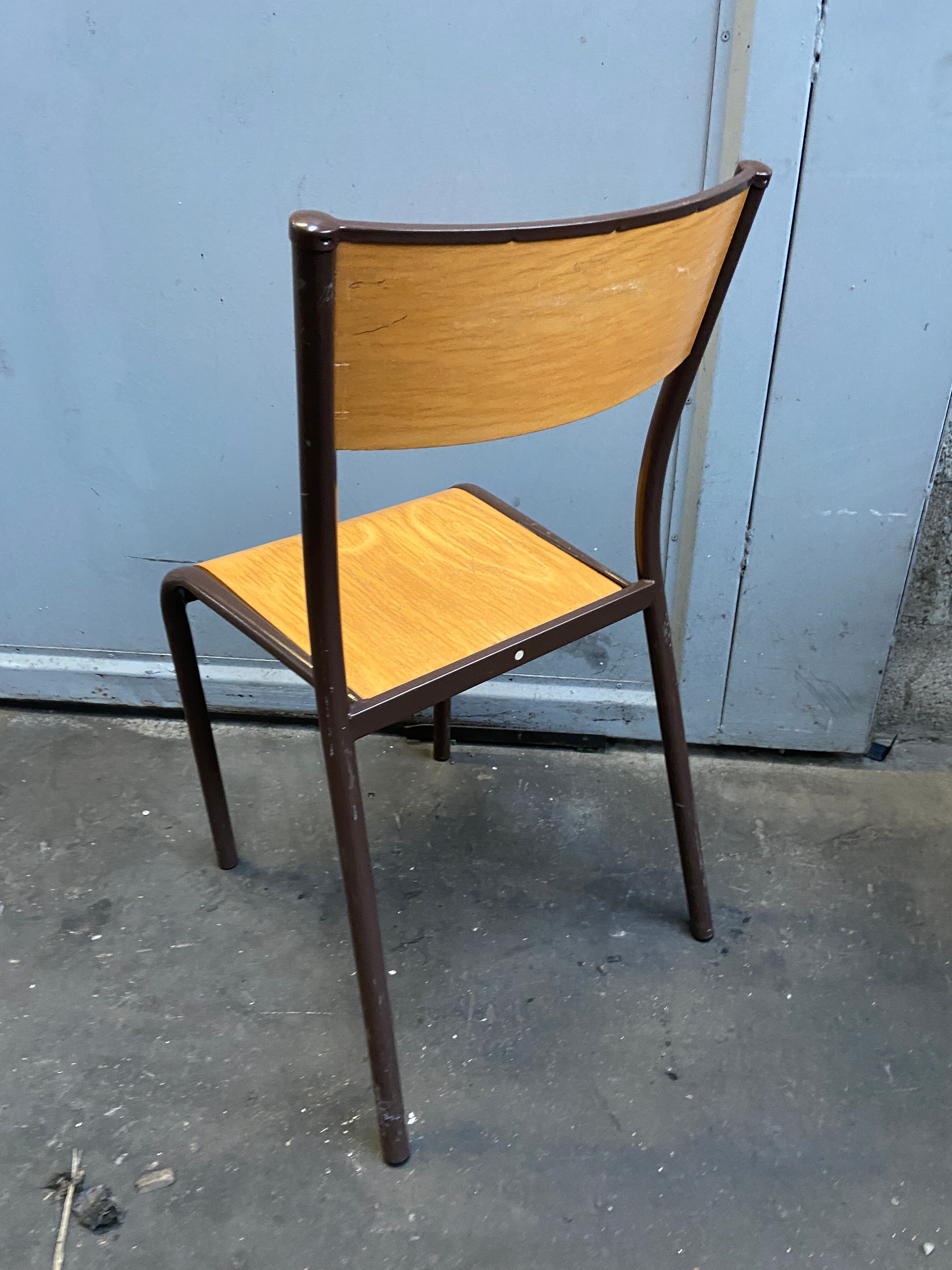 6 vintage school chairs