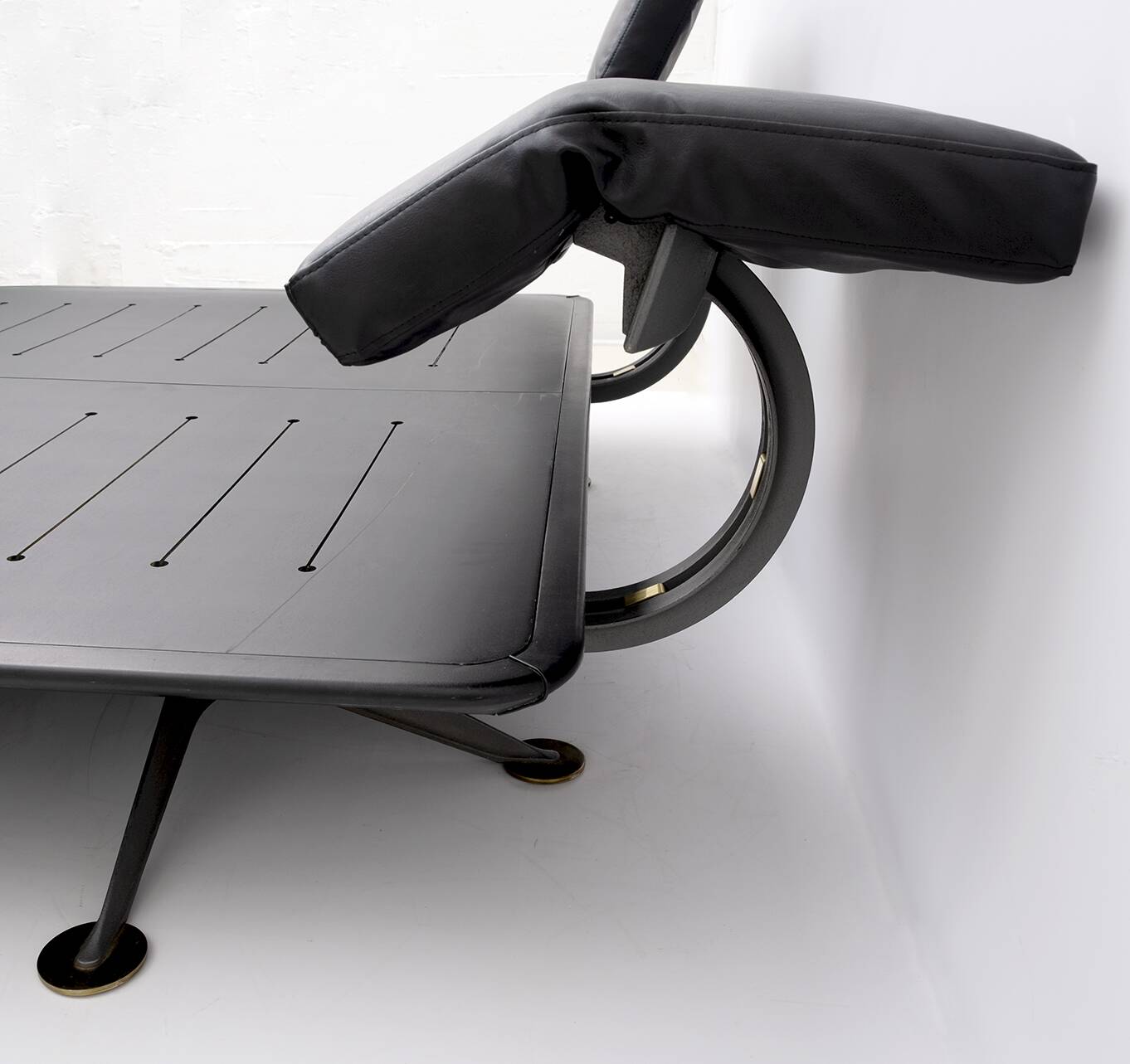 Paolo Piva Double Bed King-Size Brass and Steel "Adia" by B&B, 1980s