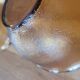 3 frosted glass bowls, amber
