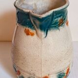 Antique dragonfly slip pitcher