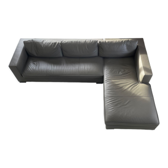 Leather corner sofa model Rive Gauche