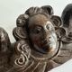 Ancient fronton cherub angel in carved wood 18th-19th century