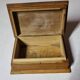Small antique wooden chest / box with engraving
