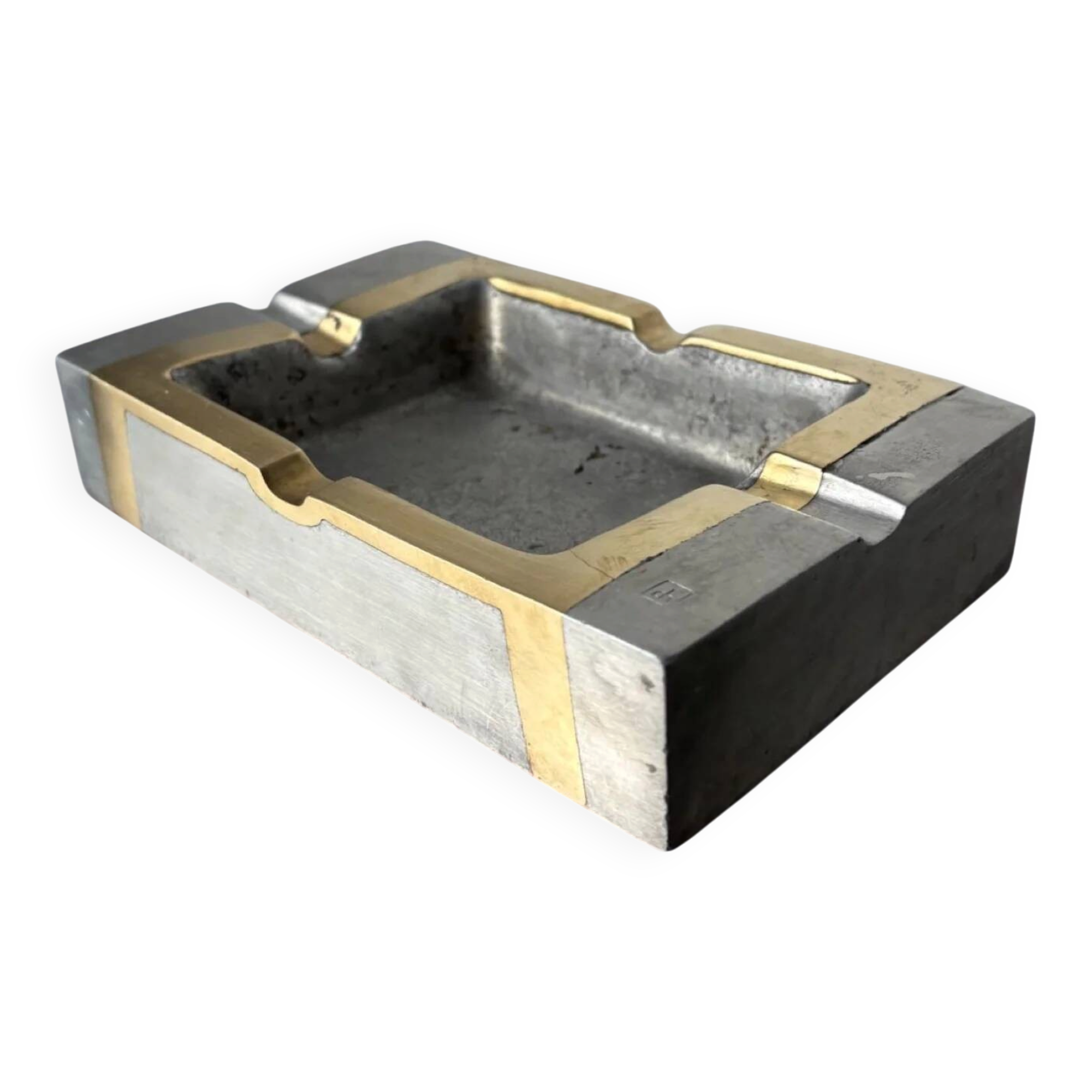 Cendrier brutaliste par David Marshall en bronze, années 1970