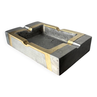 Brutalist ashtray by David Marshall in bronze, 1970s