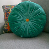 Turquoise round cushion