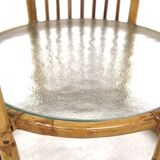 Table basse scandinave en rotin, Suède, 1970