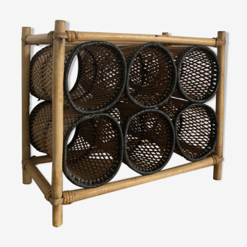 Rattan bottle holder