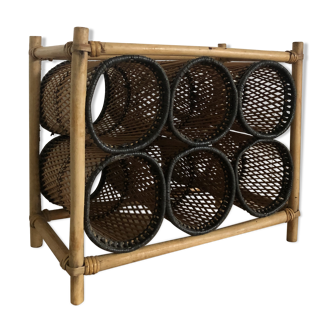 Rattan bottle holder
