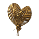 Applique feuilles dorées, années 70