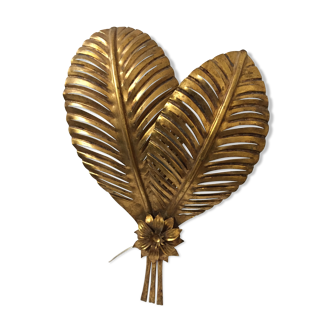Wall light gold leaves, 70s