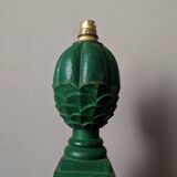 Carved wooden lamp base to be electrified, bohemian country decoration