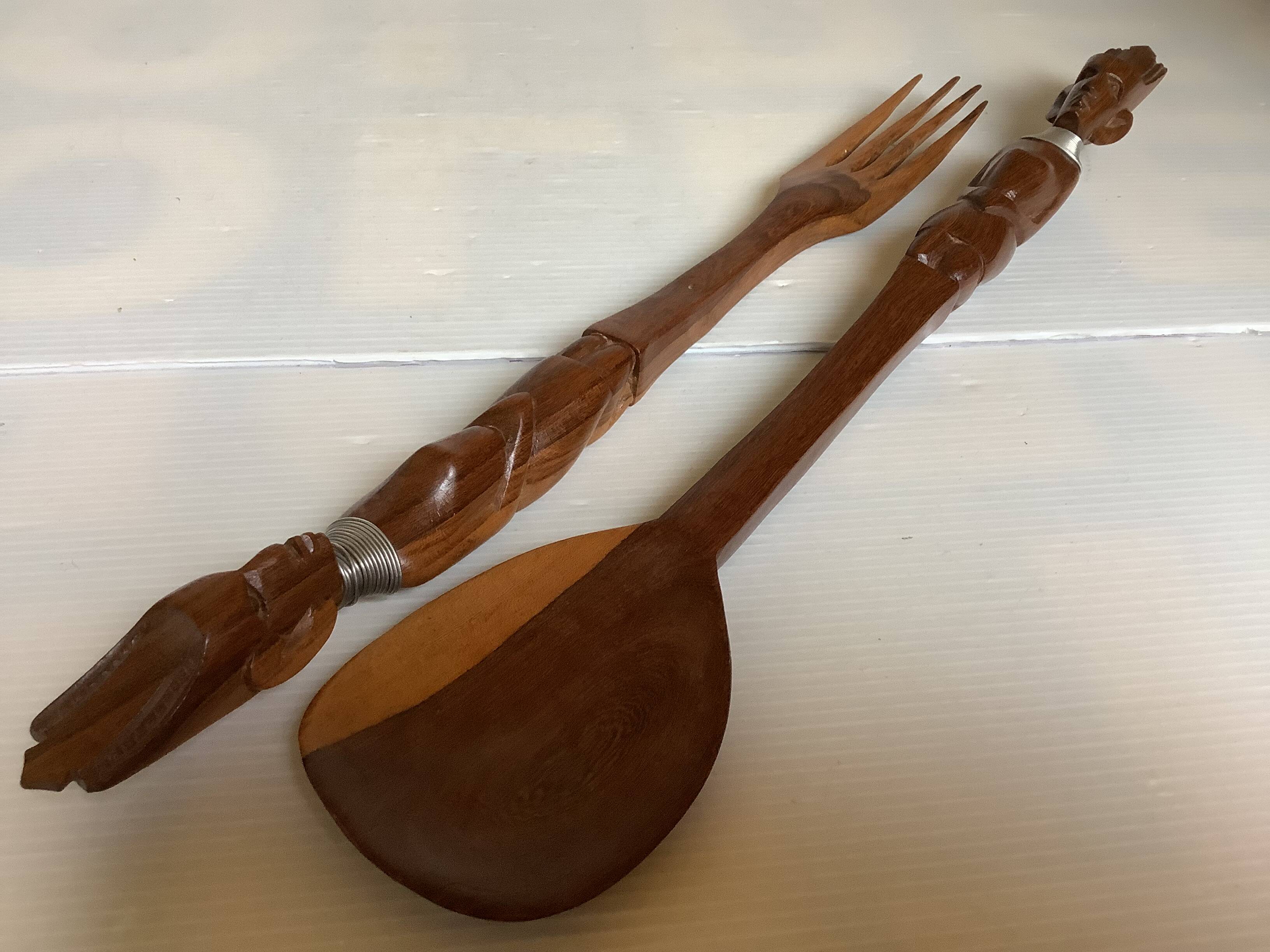 Large wooden cutlery from Africa