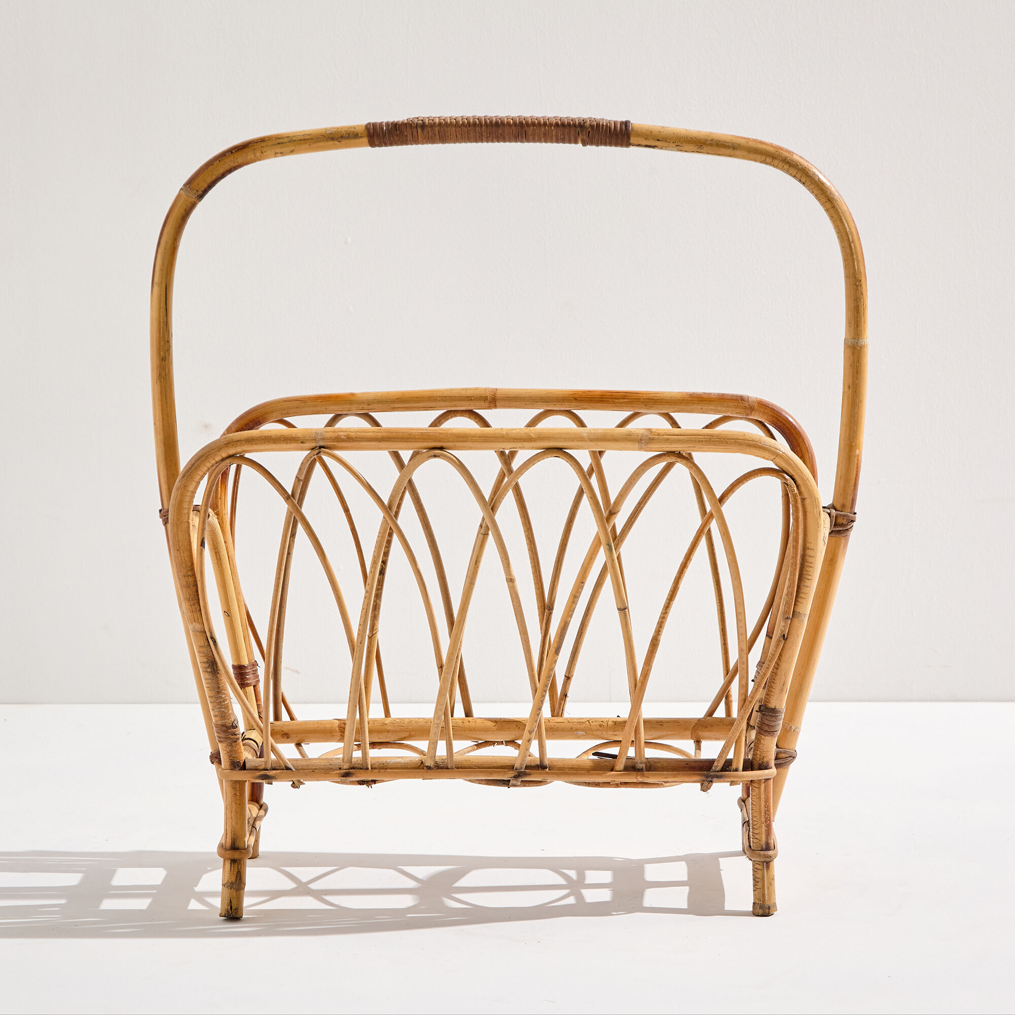 Bamboo magazine rack