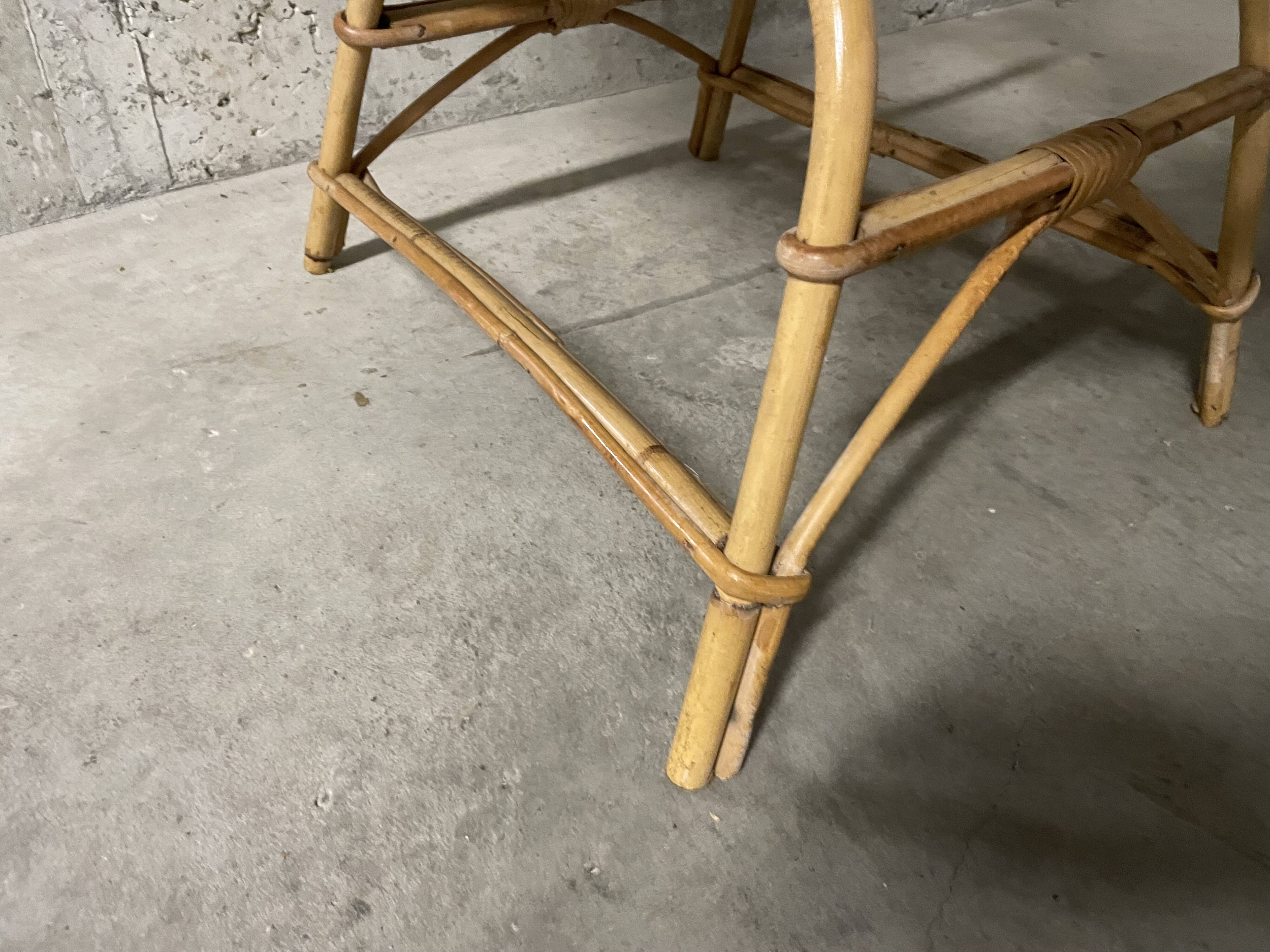 Fauteuil en rotin années 60