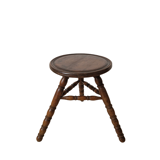 Turned wooden tripod stool