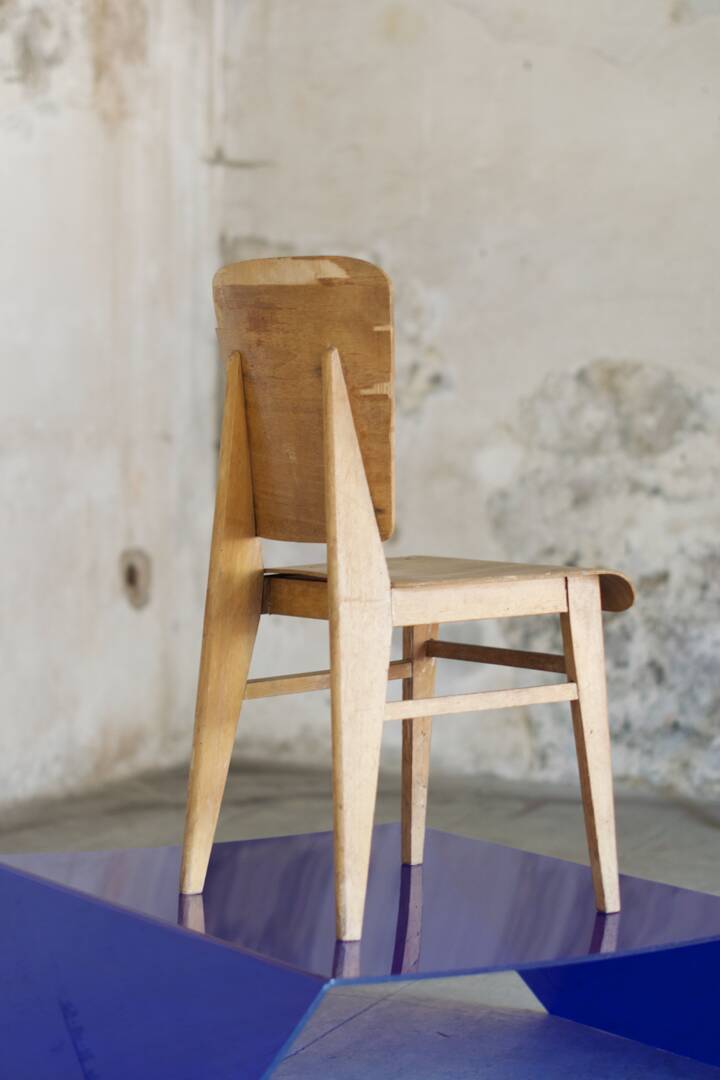 two  style wooden chairs