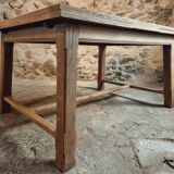 Grande table à manger ancienne en chêne – Extensible – France, années 1920