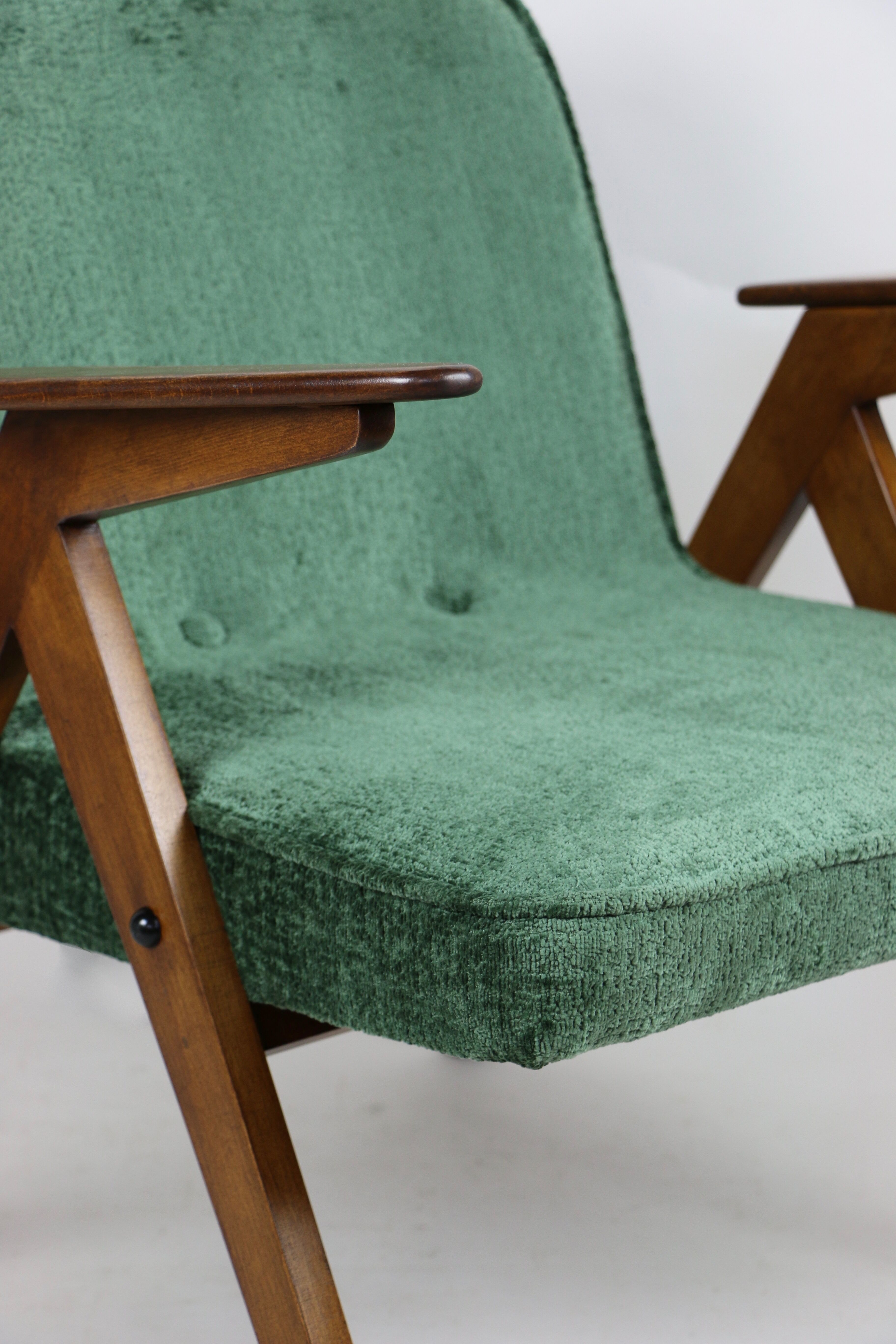 Green Bunny Armchair by Józef Chierowski, 1970s