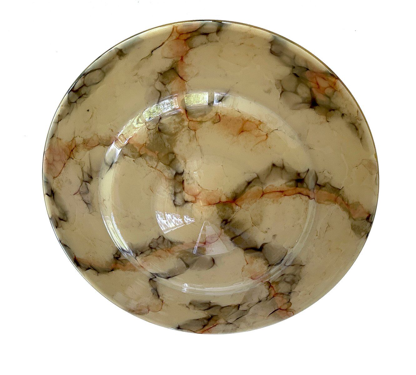 Art Deco pendant light in amber marble glass