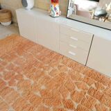 Large Berber rug Beni Ouarain ochre mottled wool