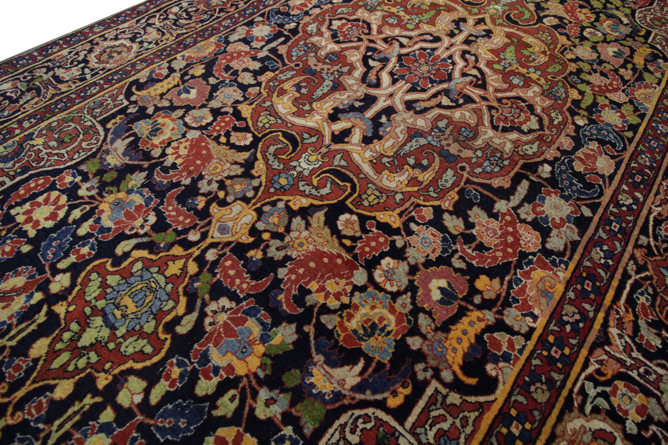 Antique persian wool farahan rug 135x230cm