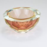Large Faceted Murano Glass Bowl for Caviar, Italy, 1960s