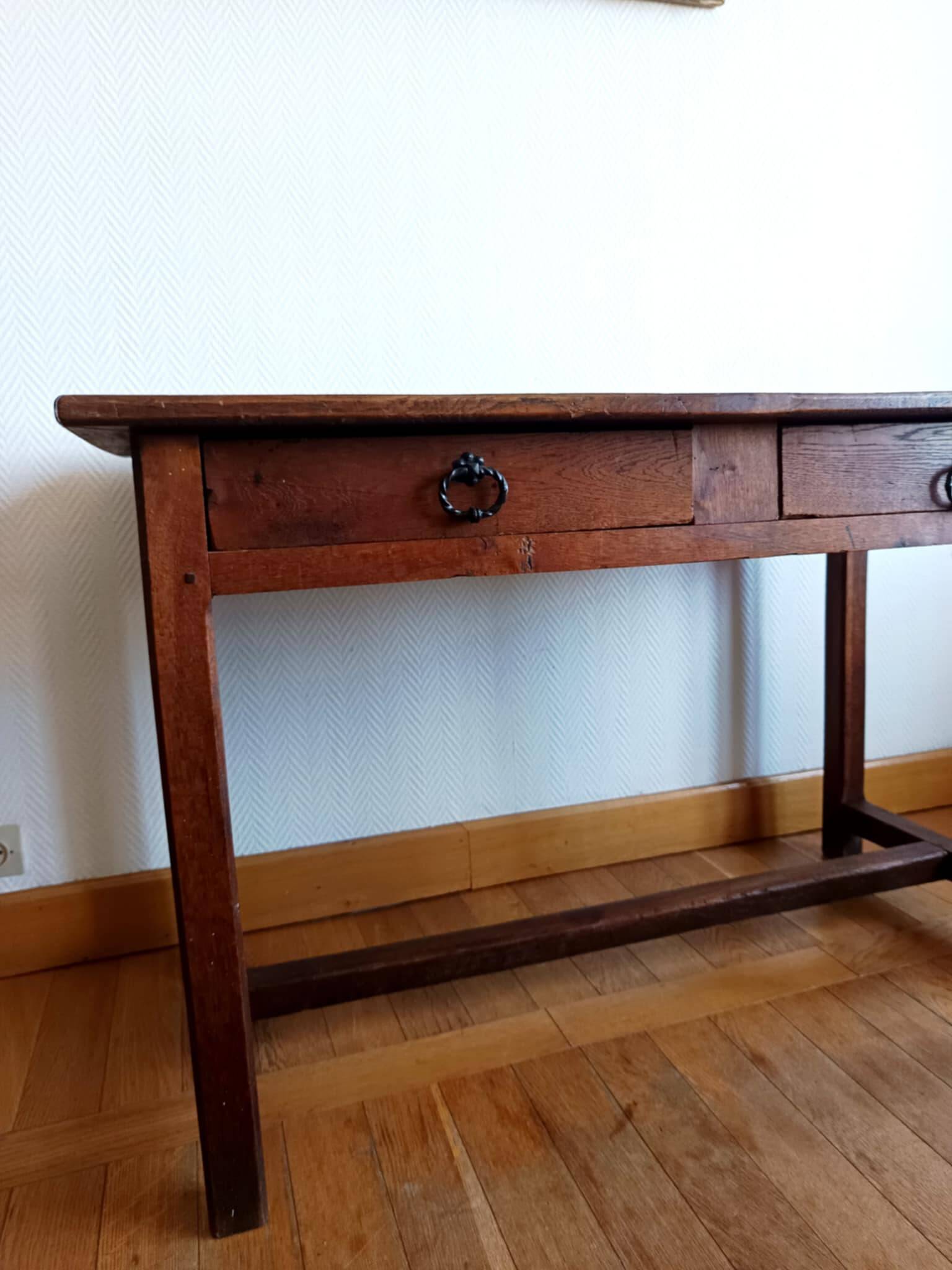 Farmhouse table or desk stamped circa 1920