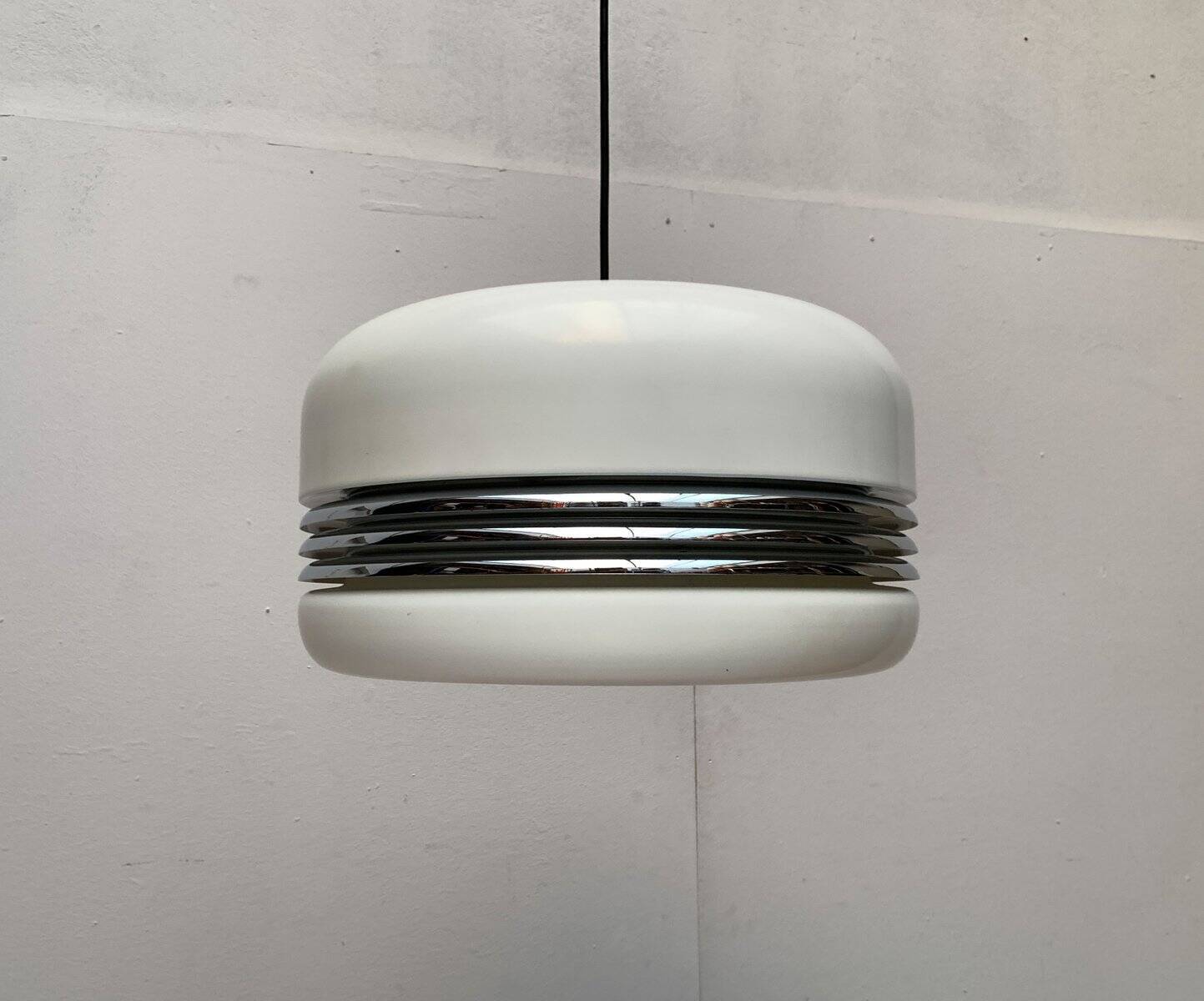 Vintage German pendant lamp model 5526 in Space Age style by Alfred Kalthoff for Staff Leuchten, 1970s, set of 2.